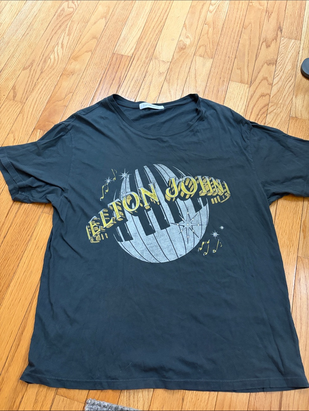 Daydreamer Elton John tee with rhinestones